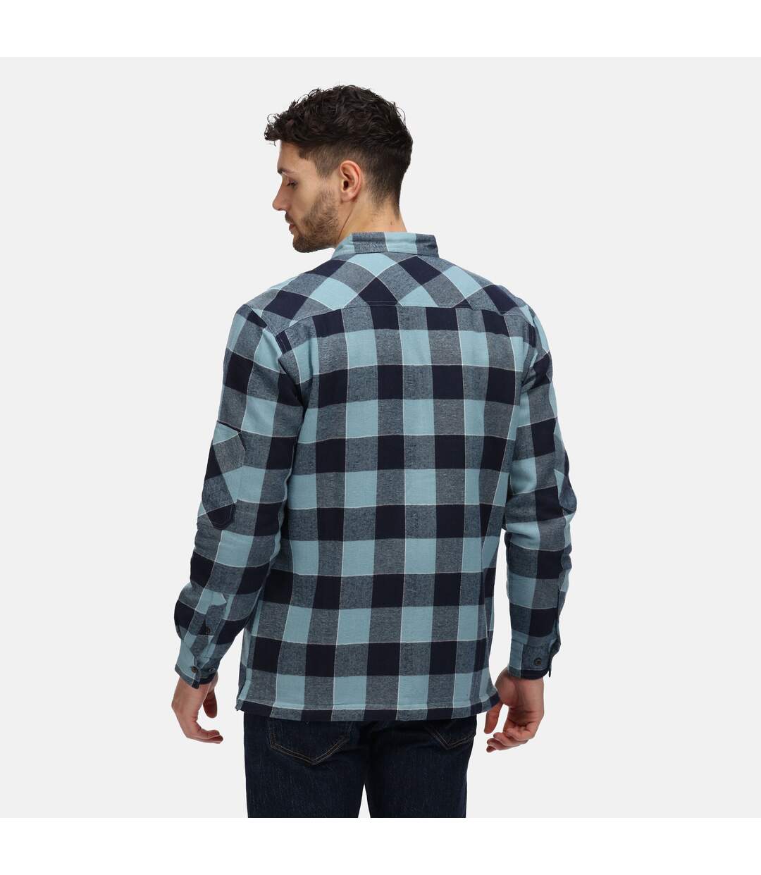 Mens shelford checked padded shirt blue Regatta