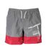 Short De Bain Motif/style Deux Tons Homme Gris Rouge Karl Lagerfeld-2