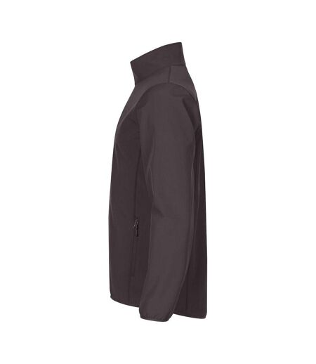 Mens Classic Soft Shell Jacket Dark Grey Clique