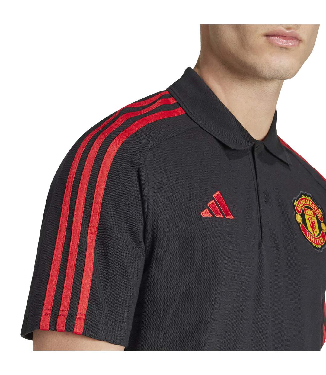 Polo Style Manchester United Fc Dna Homme Noir Adidas-4