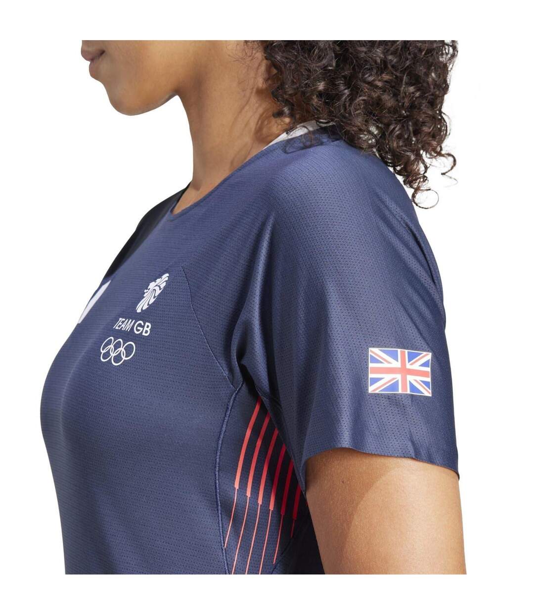 T-shirt Motif/style Team Gb Adizero Femme Bleu Encre Adidas-3