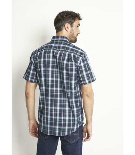 Chemise carreaux manches courtes polycoton