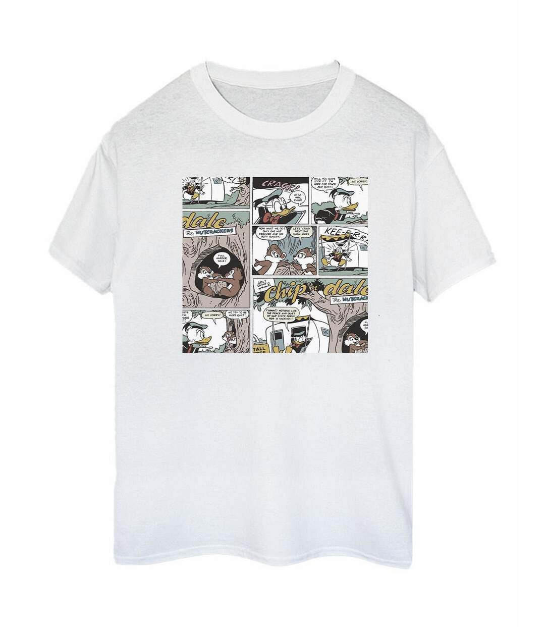Disney - T-shirt CHIP 'N DALE COMIC - Femme (Blanc) - UTBI18741-1