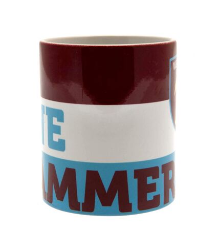 West Ham United FC The Hammers Mug (Claret Red/Sky Blue/White) (One Size) - UTTA11435