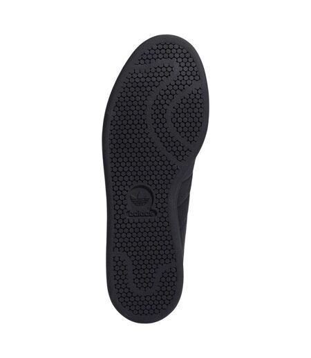 Mens Stan Smith Leather Flat Trainers Black Adidas