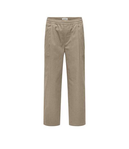 Pantalon fluide beige foncé homme only & sons bologna