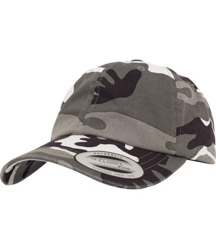 Flexfit By Yupoong Low Profile Camo Washed Dad Cap (Silver Camo) - UTRW7576
