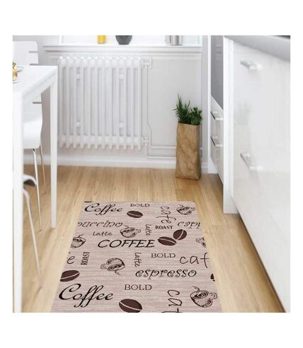 Tapis de cuisine motif texte COFFEE