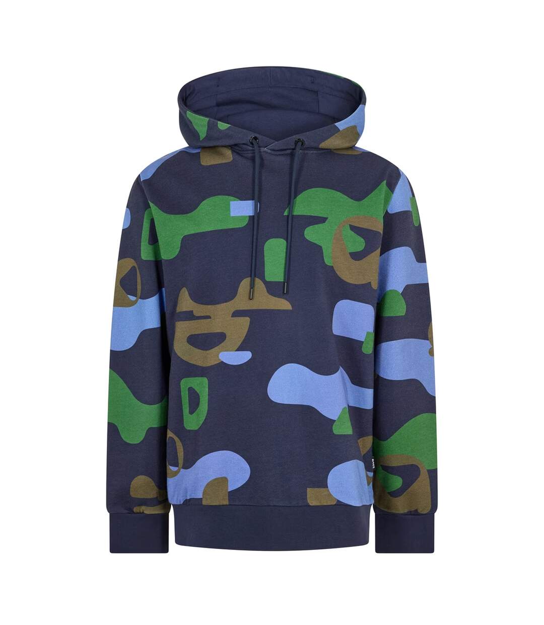 Sweat À Capuche Motif/style Camouflage Homme Bleu Foncé Boss-1