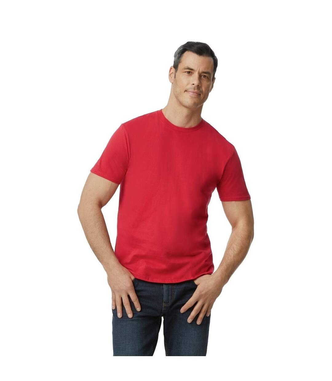 Mens fashion t-shirt true red Anvil