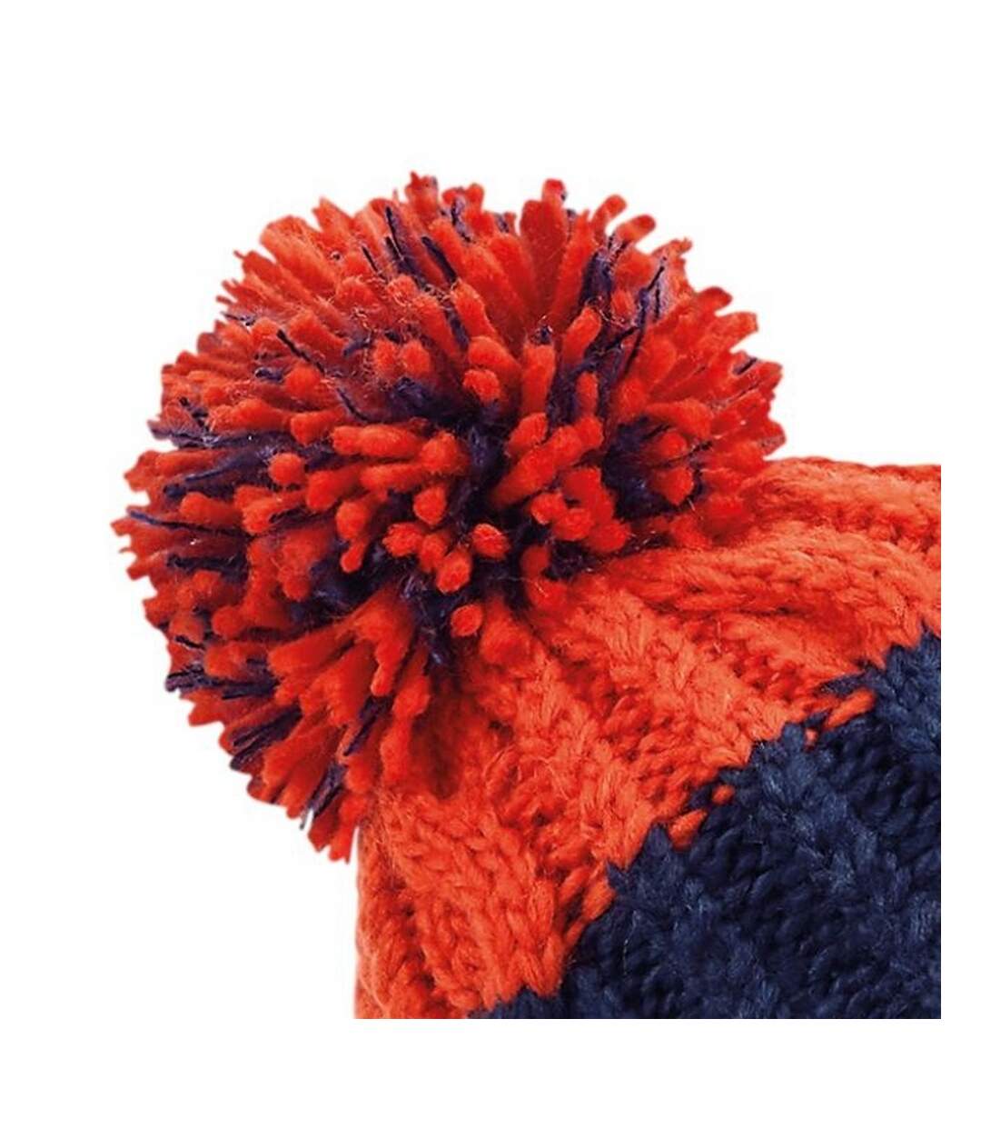 Beechfield Unisex Adults Apres Cuffed Beanie (Oxford Navy/Fire Red) - UTRW7276-3