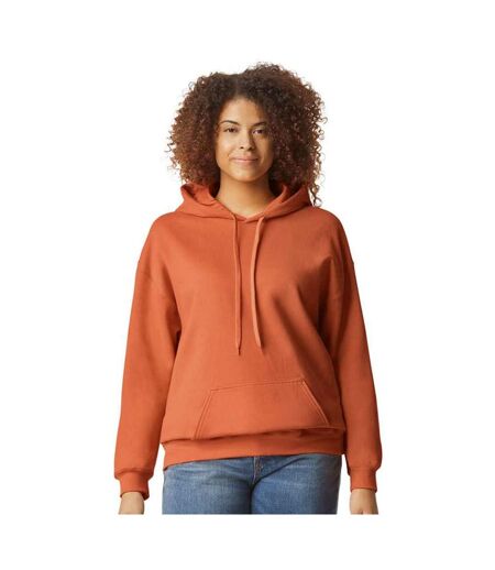 Mens Midweight Soft Touch Hoodie T Orange Gildan