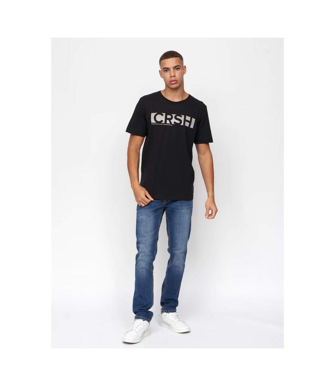 Crosshatch Mens Sullivan T-Shirt (Black)