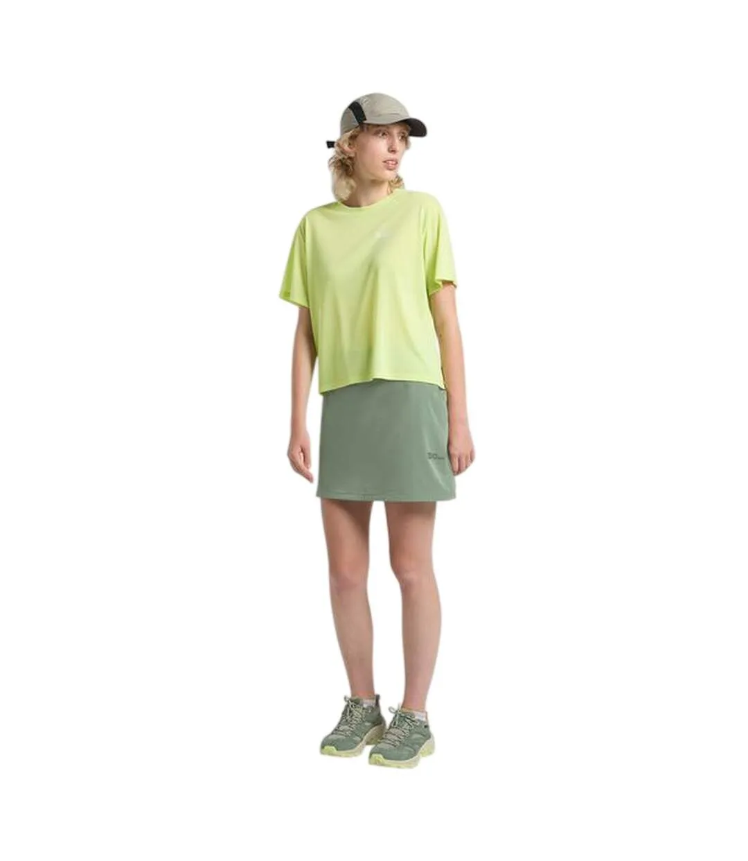 Jupe-short Randonnée Femme Vert Pâle Jack Wolfskin-4