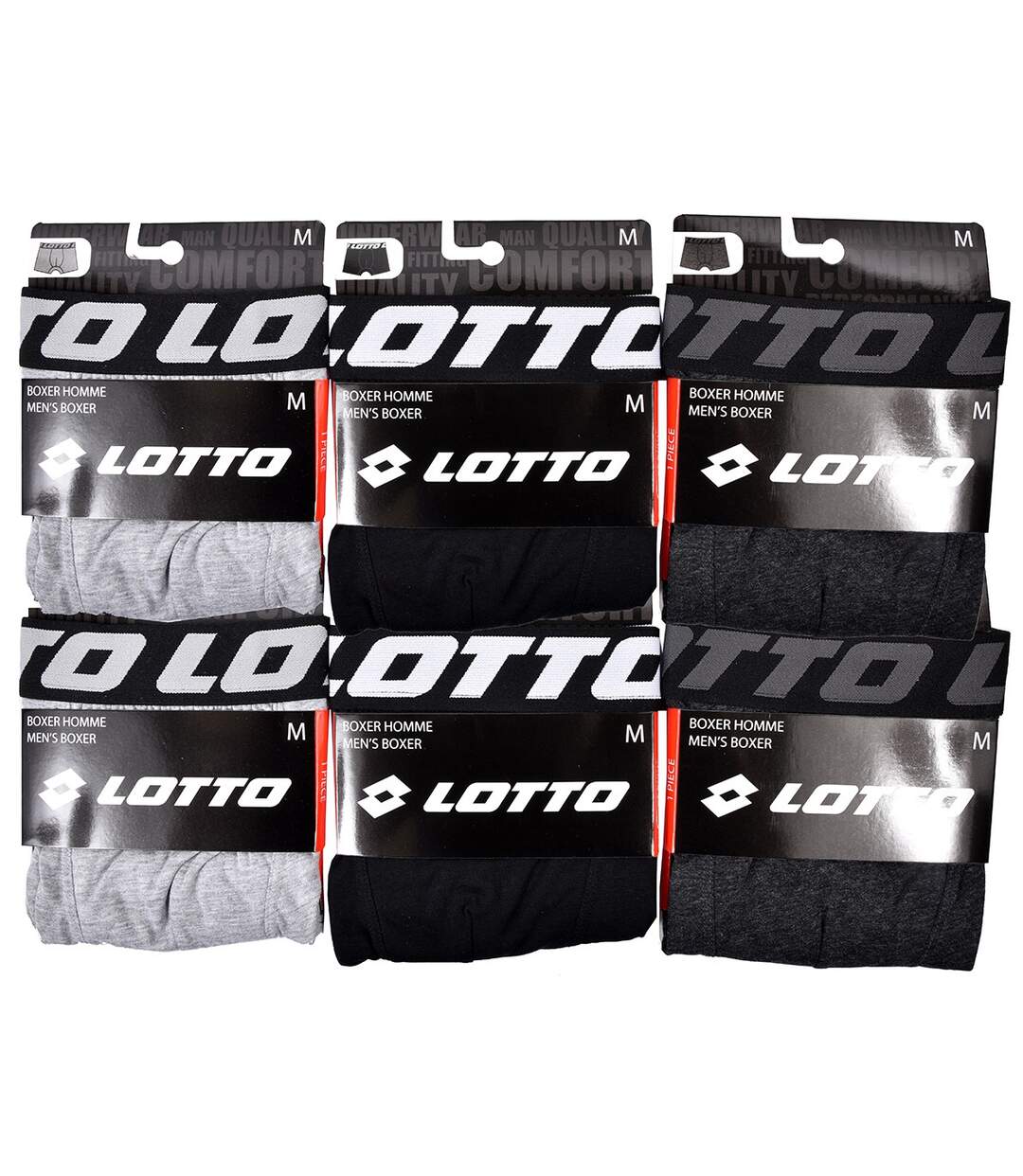 Boxer homme LOTTO Pack de 6 Boxers 0360-3