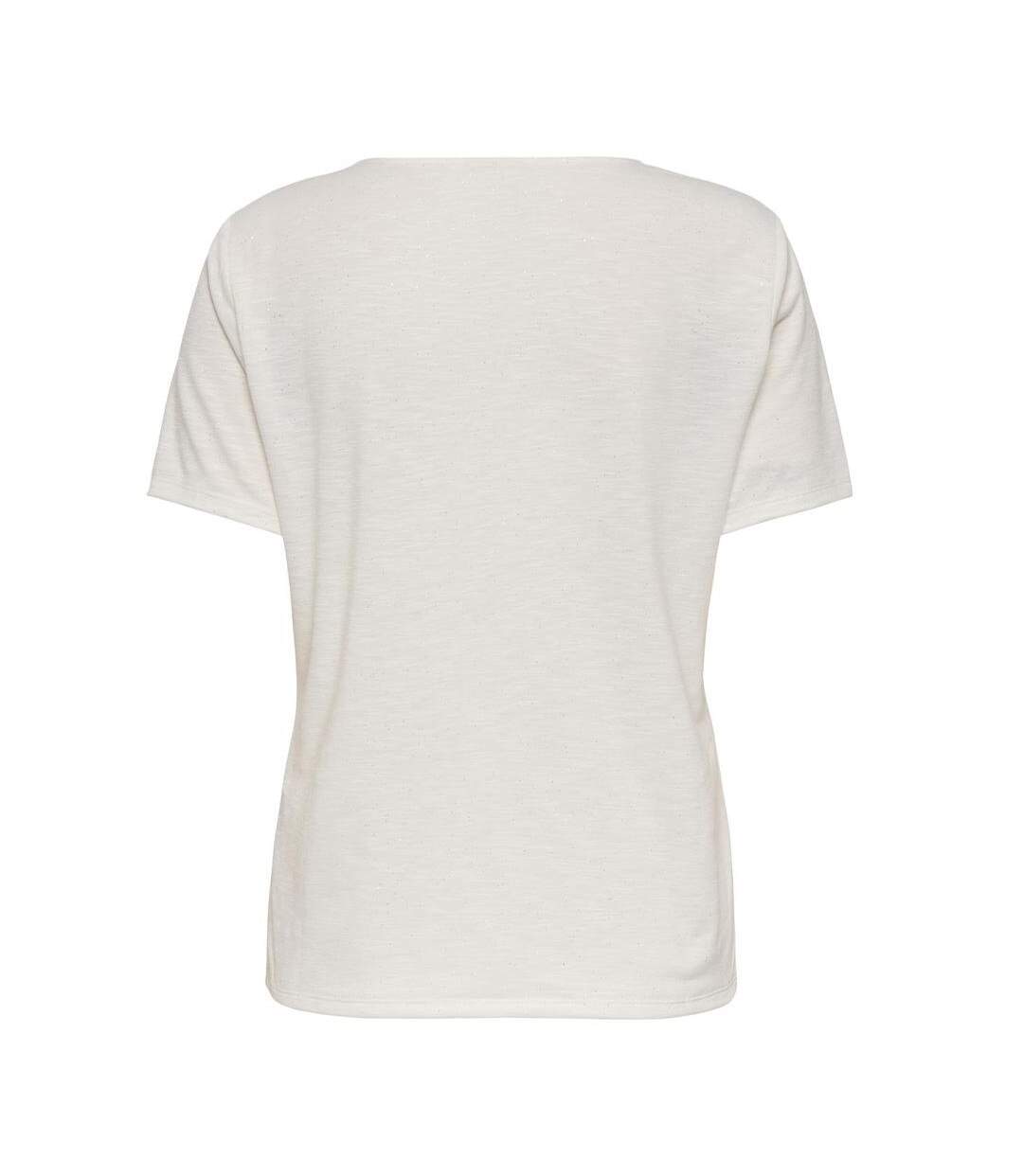 T-Shirt blanc femme jdy flora-2