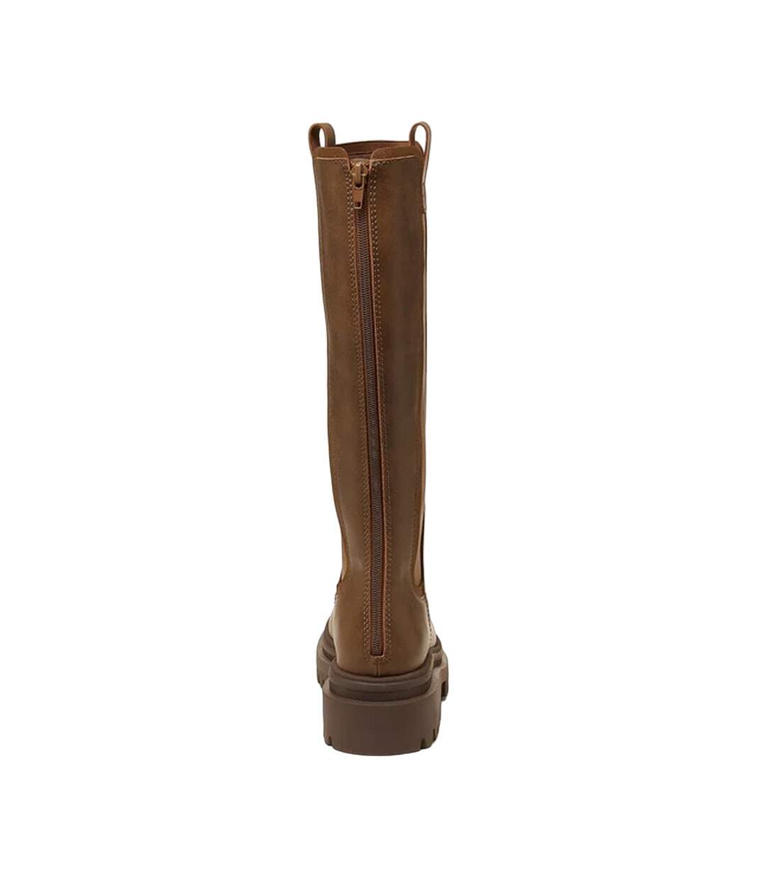 Womens/ladies drea leather long boots brown Rocket Dog-2