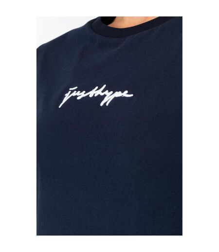 Hype Womens/Ladies Scribble T-Shirt (Navy) - UTHY6171