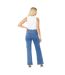 Womens/ladies flared high rise jeans light wash Dorothy Perkins