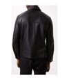 Burton Mens Leather Collared Jacket (Black)