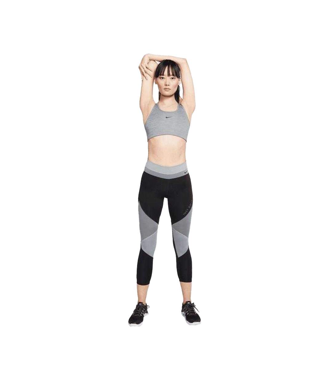 Brassière De Sport Motif/style Swoosh Femme Gris Nike-4