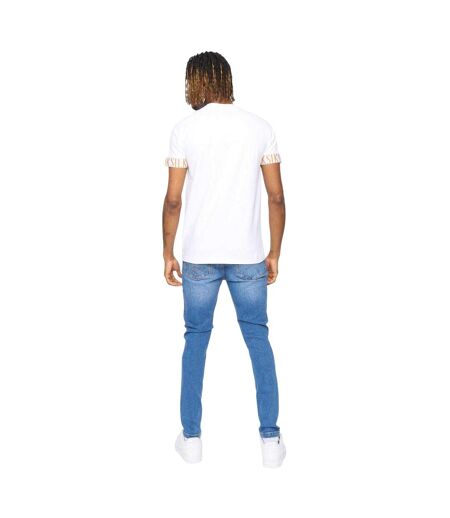 T-shirt Motif/style Logo Tech Homme Blanc SikSilk