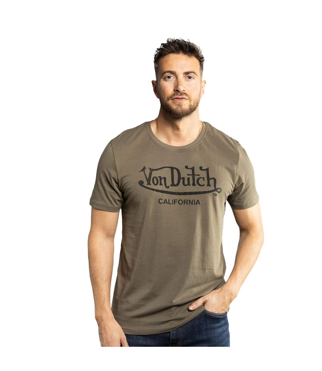 T-shirt col rond en coton homme Logo Vondutch-1