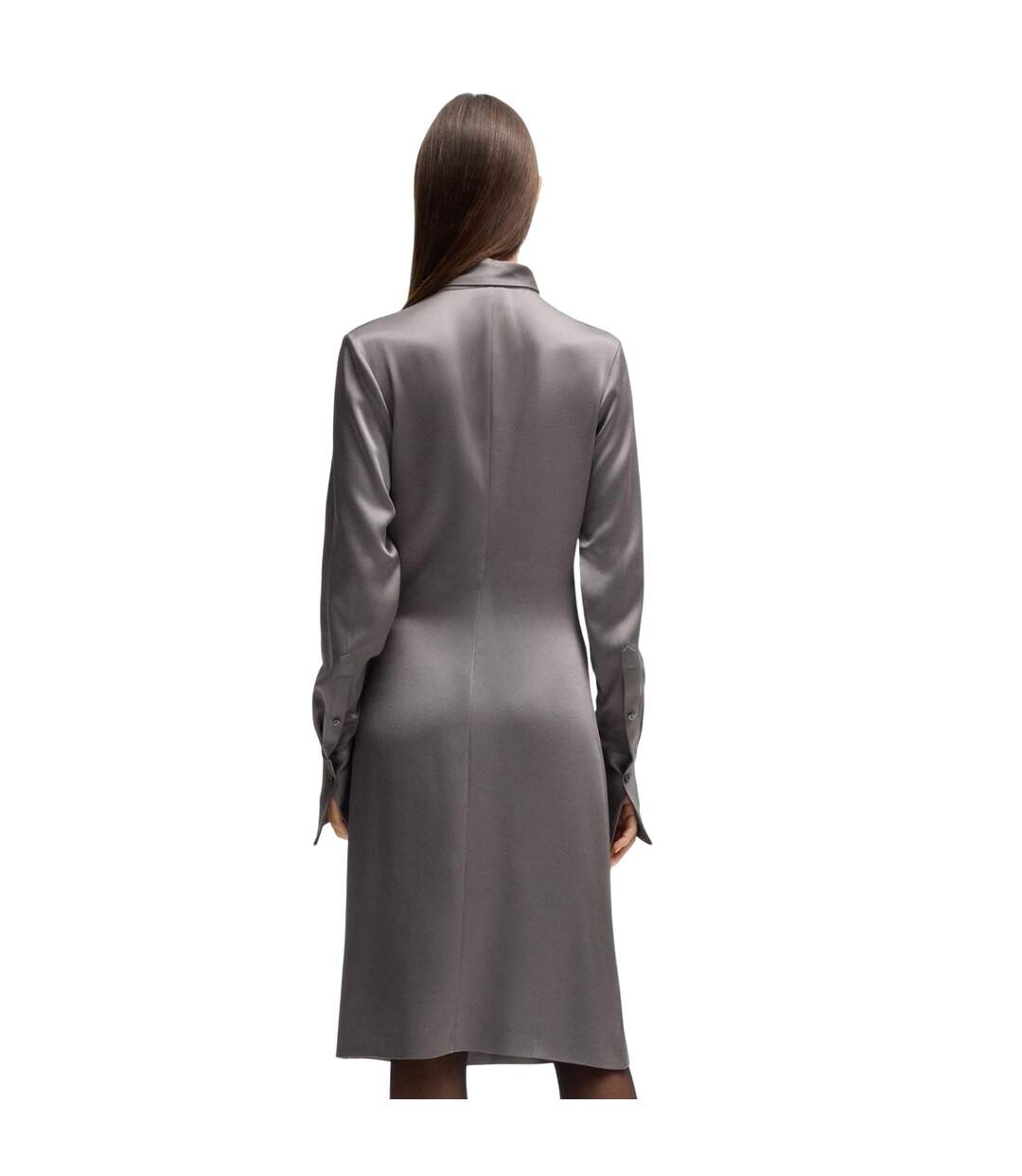 Robe Manches Longues Bascarva Femme Gris Boss-3