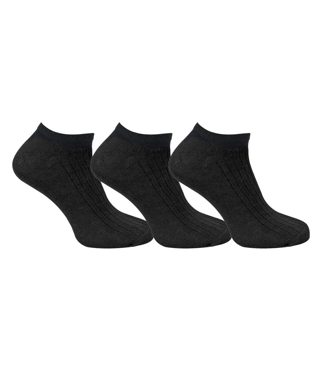 3 Pack Mens 100% Cotton Trainer Socks-4