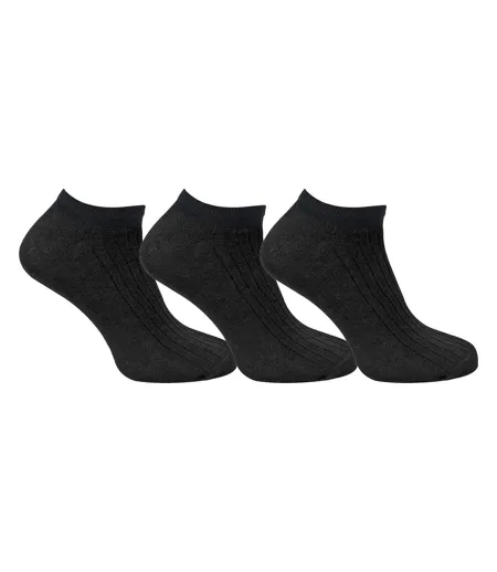 3 Pack Mens 100% Cotton Trainer Socks