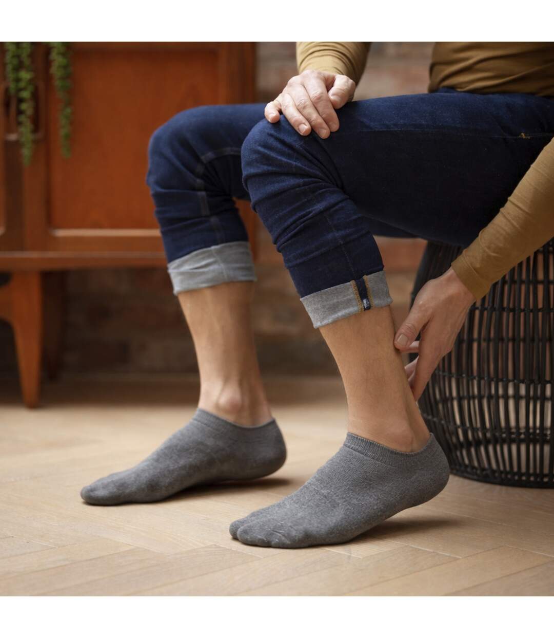 6 Pack Mens Diabetic Trainer Socks | Loose Top Wide Ankle Socks-4