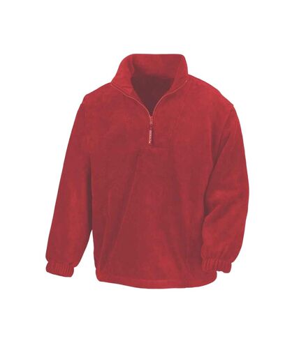 Adults unisex polartherm zip neck fleece red Result