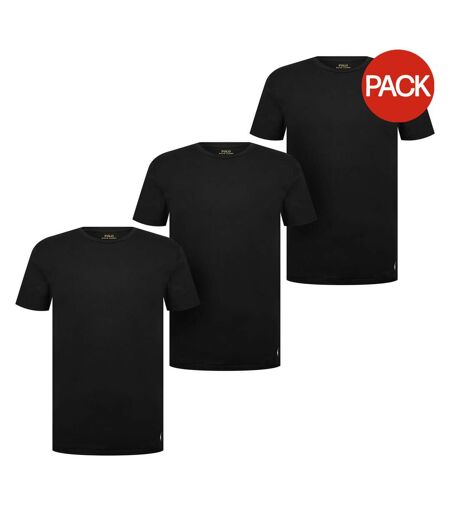 Pack Of 3  Mens Classic Cotton T-shirt  Black Ralph Lauren