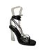 Sandales Grandes Occasions Femme Noir Verni Chic-1