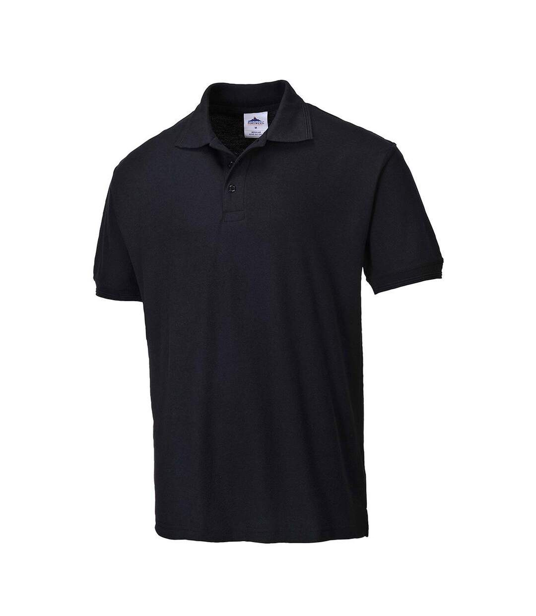 Mens naples polo shirt black Portwest