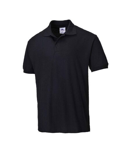 Portwest Mens Naples Polo Shirt (Black)
