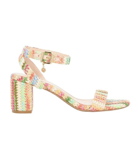 Womens/ladies Lo Memee Woven Mid High Heel Sandals Multicoloured Dune London