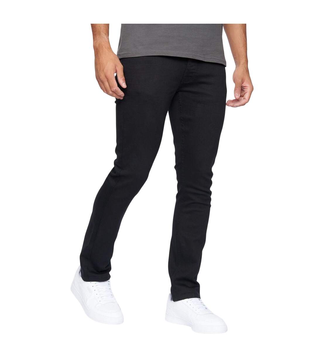 Jean Buraca Homme Noir Crosshatch-1