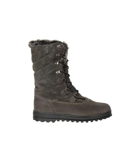 Mountain Warehouse Womens/Ladies Vostok Leather Snow Boots (Gray) - UTMW2157