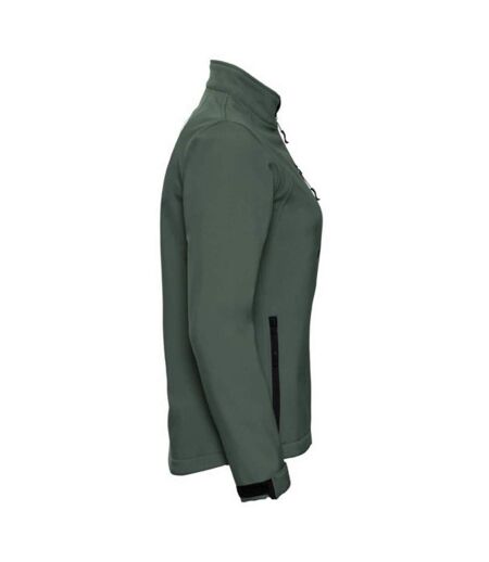 Jerzees Colours Ladies Water Resistant & Windproof Soft Shell Jacket (Bottle Green)