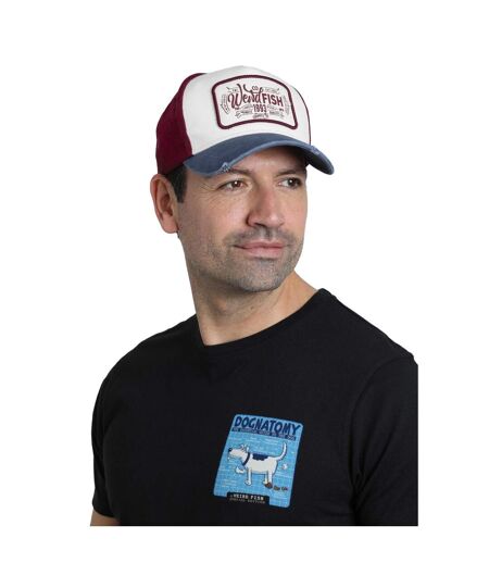 Haywood colour block baseball cap navy Weird Fish