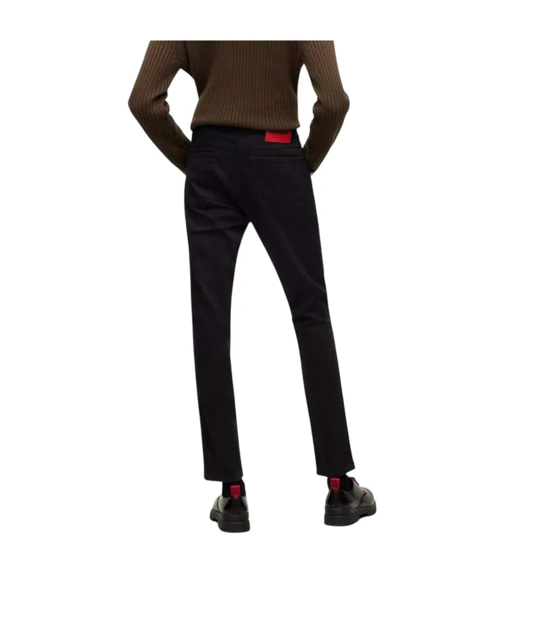 Mens Cotton Denim Skinny Jeans Black Hugo Boss-3