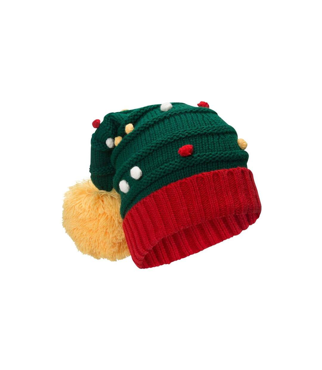 Christmas Tree Beanie Green Red Yellow Mountain Warehouse-3