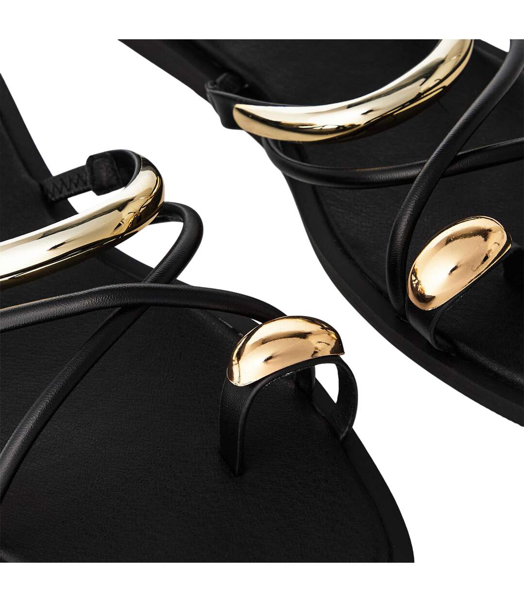 Sandales Vacances Motif/style Lanières Femme Noir Where´s That From-4