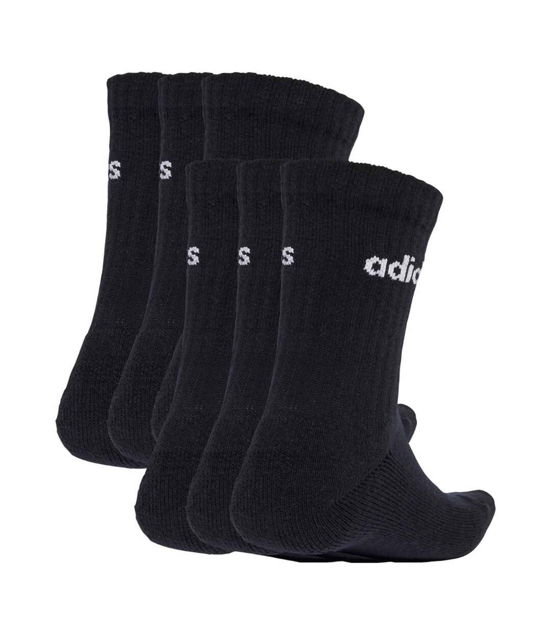 Lot De 6  Chaussettes Linear Adulte Noir Adidas-2