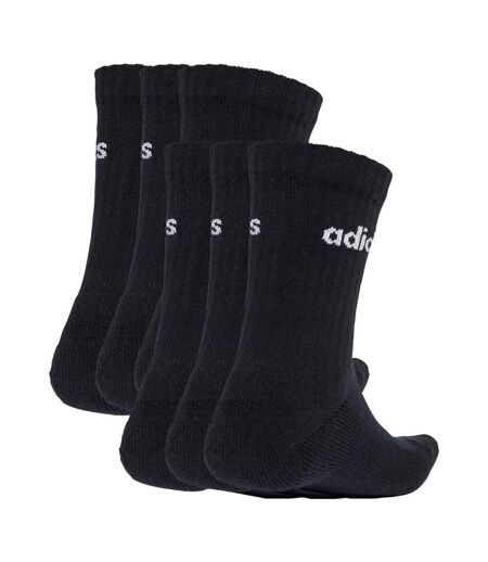 Lot De 6  Chaussettes Linear Adulte Noir Adidas