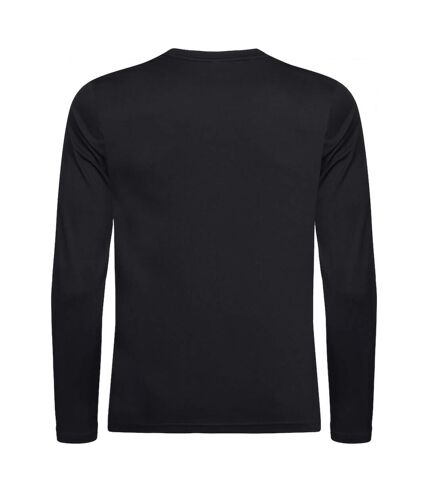 Clique Mens Basic Active Long-Sleeved T-Shirt (Black) - UTUB329