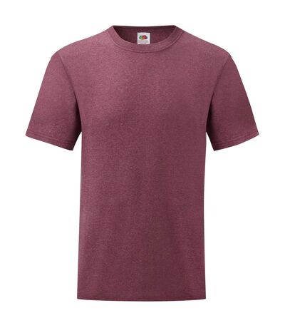 Mens valueweight t-shirt heather burgundy Fruit of the Loom