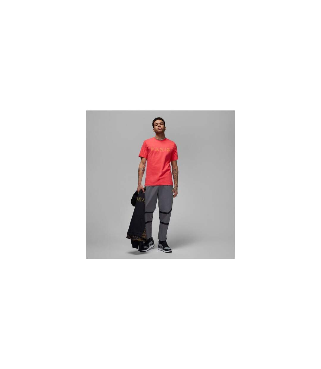 Mens Jordan Paris Saint Germain Fc T-shirt Red Nike-1