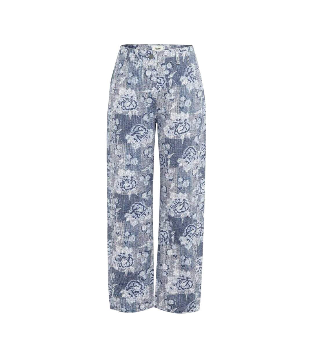 Womens/ladies Cotton Floral Jeans Blue Firetrap-1